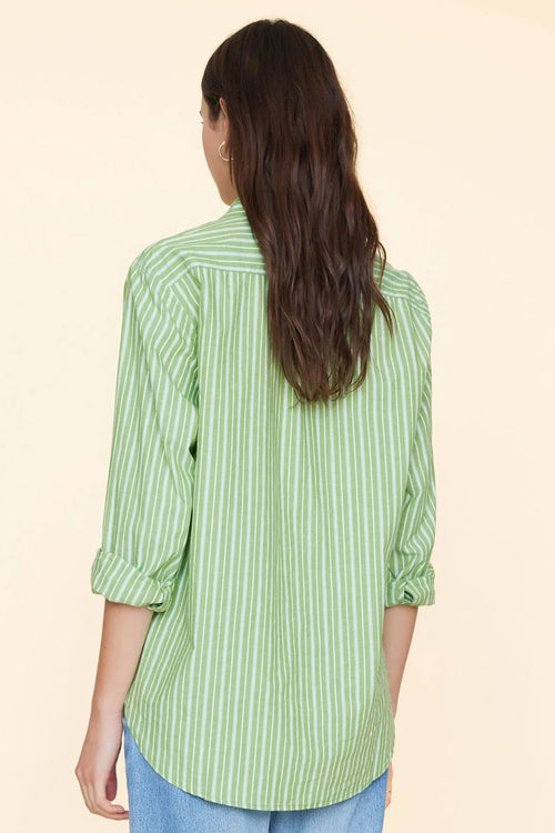 Xirena Beau Shirt in Matcha Stripe