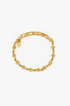 Clare V Petit Mushroom Link Bracelet in Vintage Gold