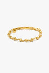 Clare V Petit Mushroom Link Bracelet in Vintage Gold
