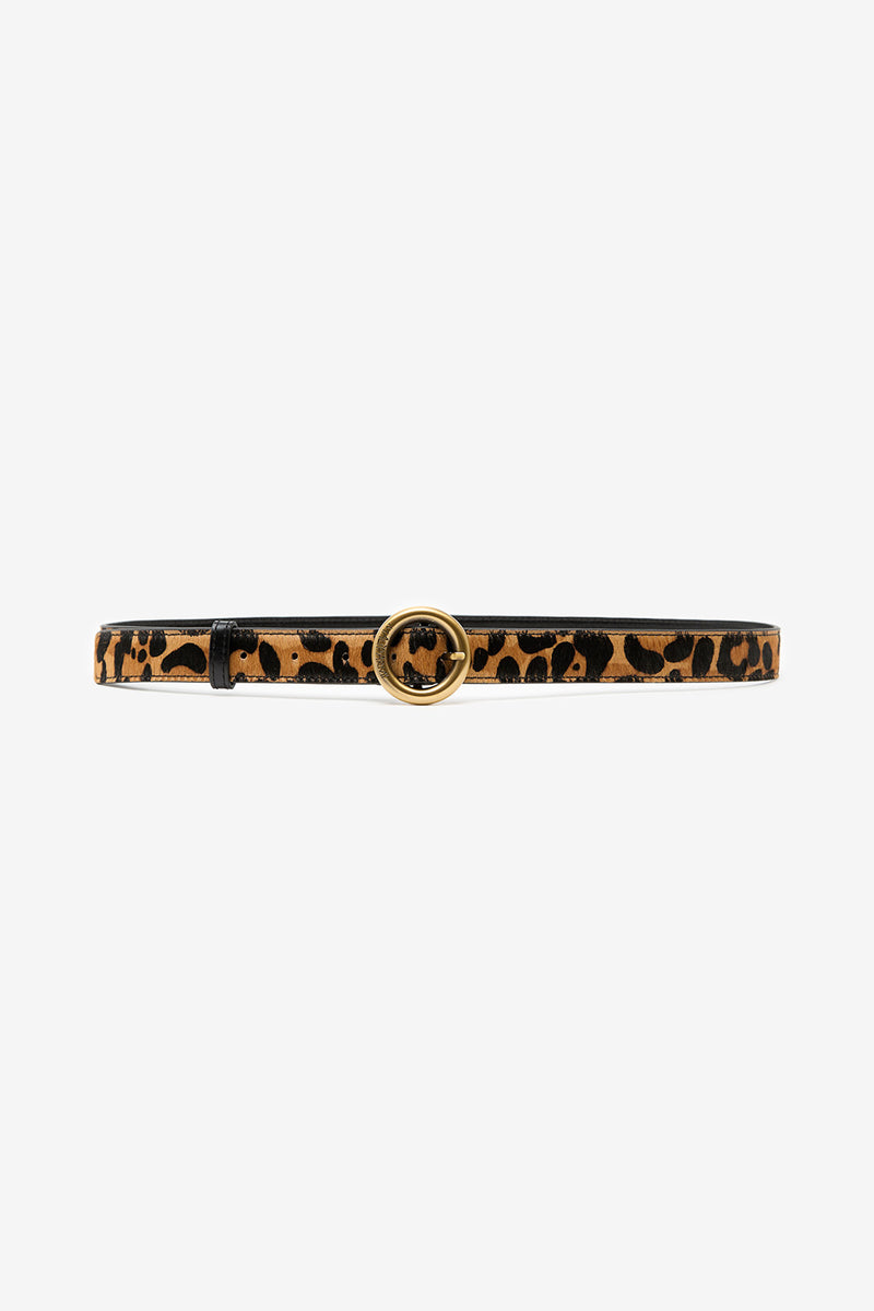Maliparmi Leather Belt in Leopard