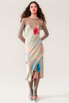 Silk Laundry 90s Slip Dress in Expressionist
