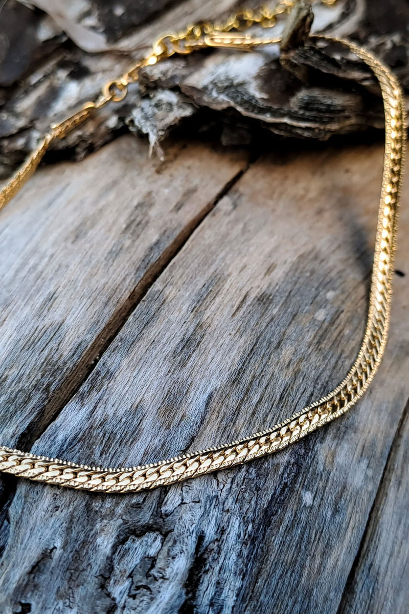 Soko Safu Herringbone 24K Gold Plated Necklace