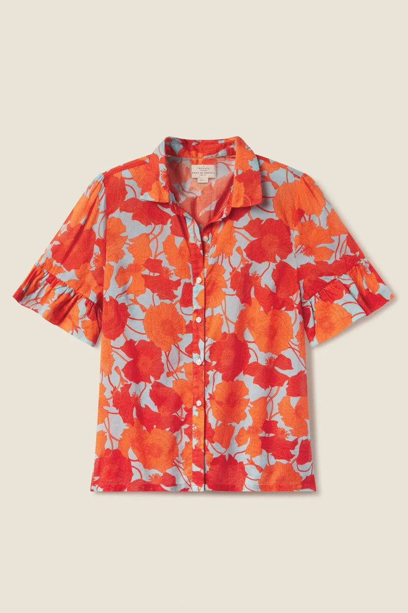 Trovata Lena Blouse in Shoreline Poppy