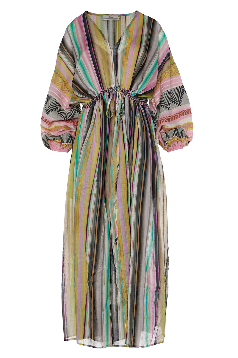 Devotion Twins Asteras Stripe Mulit Pink Dress