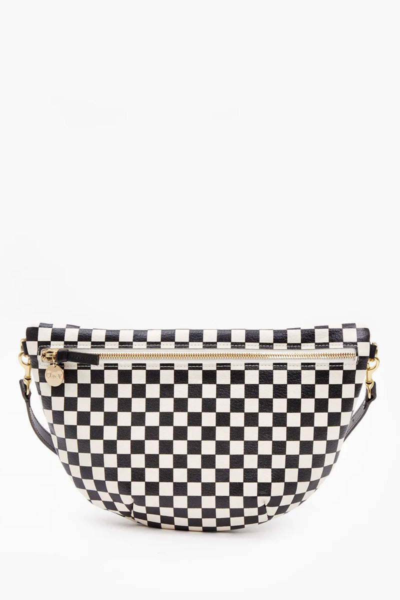 Clare Viver Grande Fanny in Cream Chantal White and Black Checkers