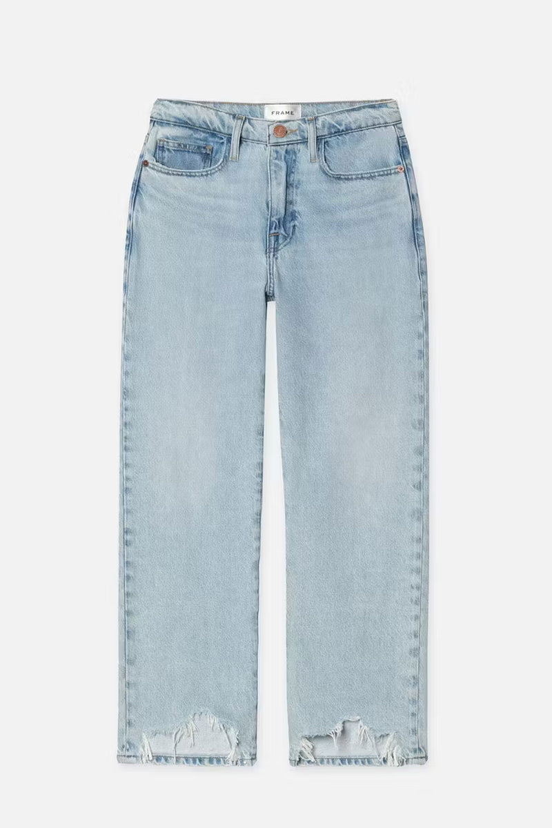 Frame Le Jane Crop Bite Hem Fizz Indigo