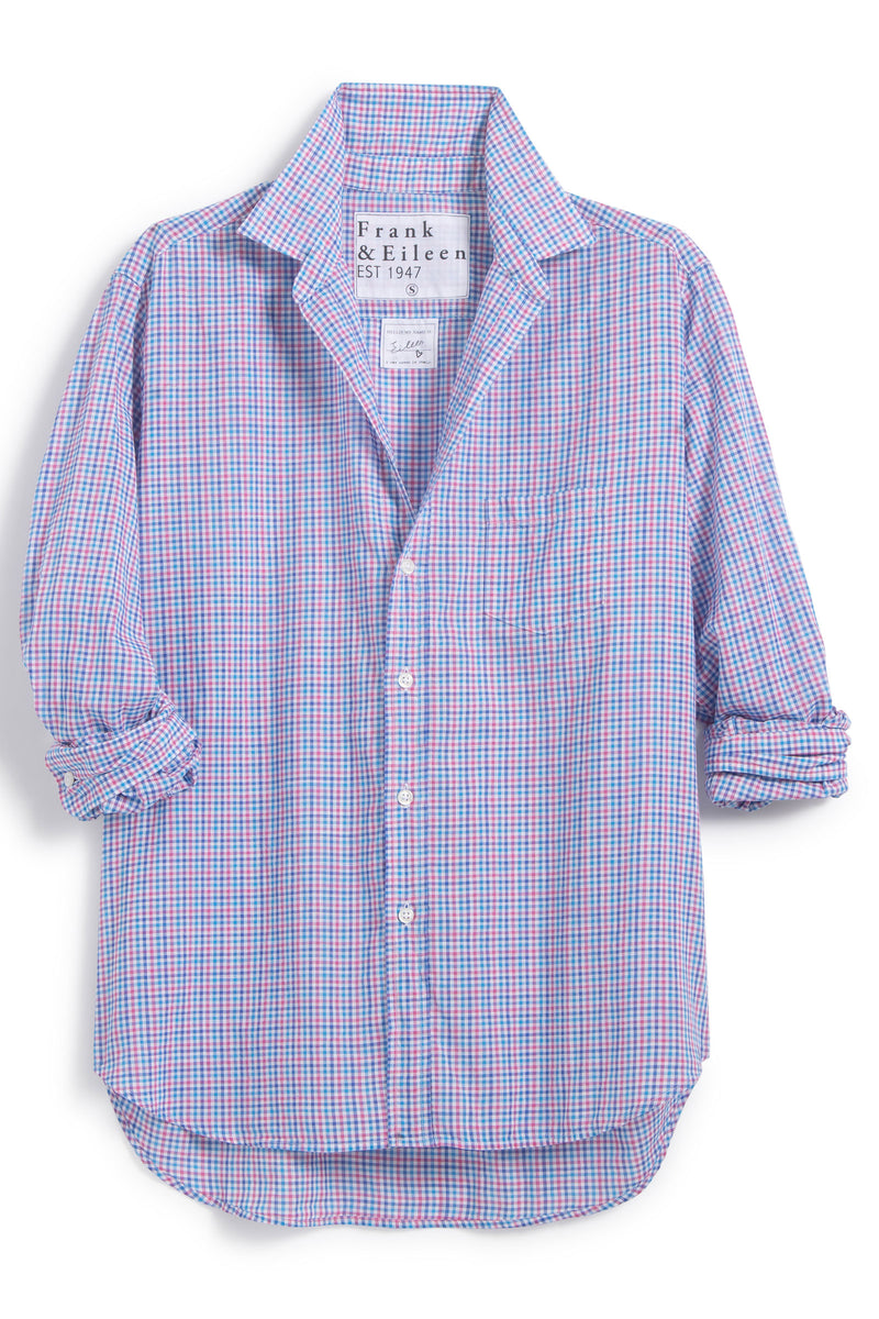 Frank & Eileen "Eileen" Button Up in Pink, Turquoise Multi Check