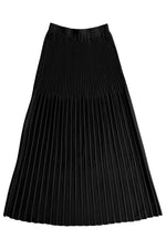 Ali Golden Knit Pleated Midi Skirt