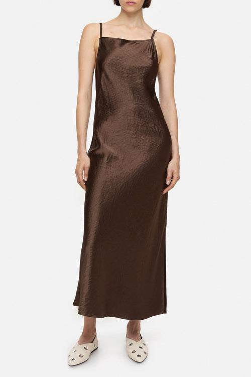 Closed Strap Dress in Cacao Brown
