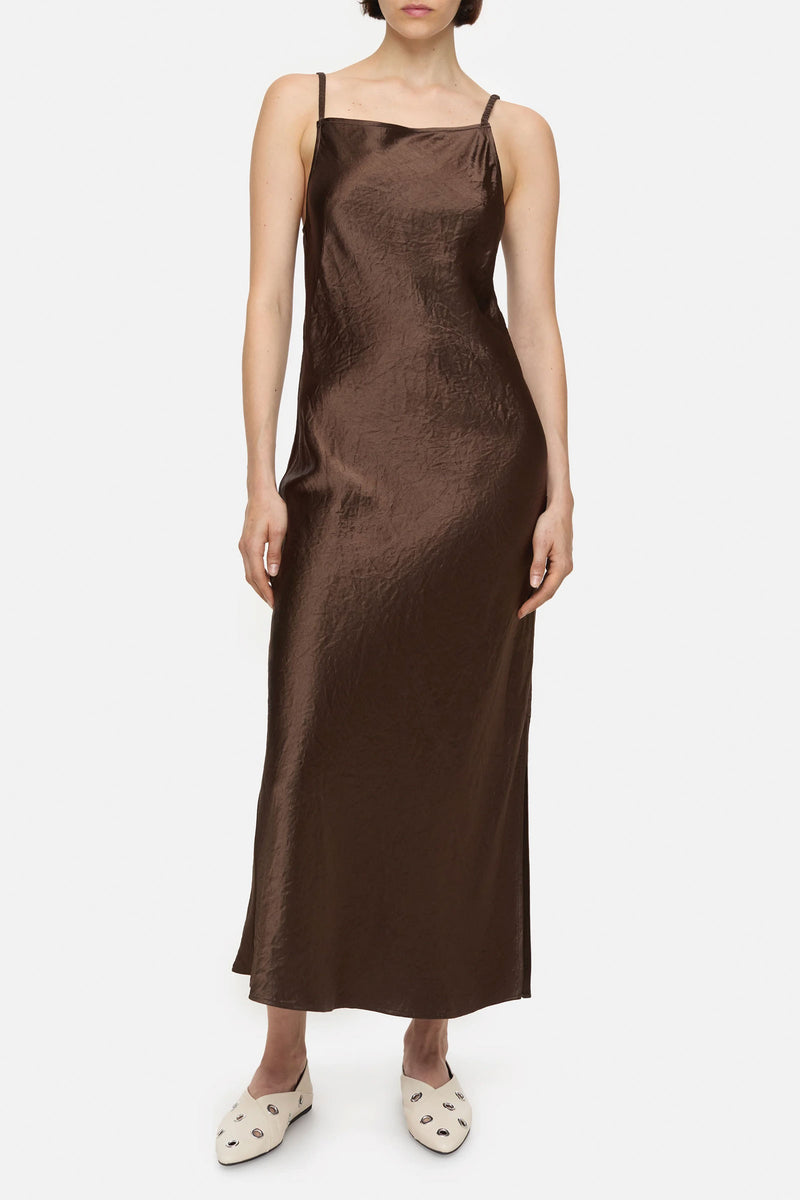 Closed Strap Dress in Cacao Brown