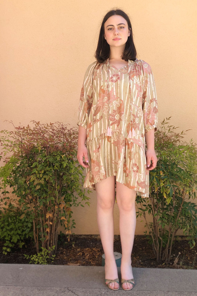 Natalie Martin Stevie Dress in Sunflower Stripe Print