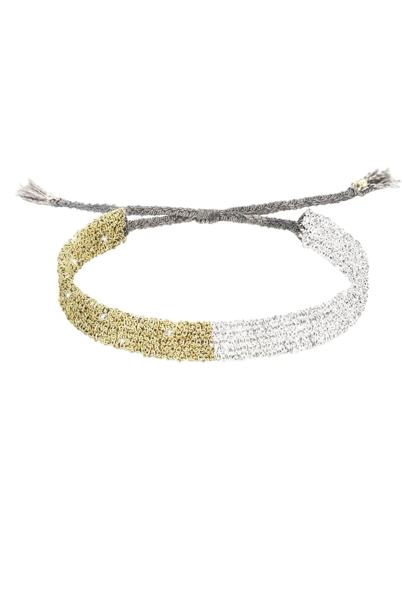 Marie Laure Chamorel Two Tone Bracelet in Gold and Silver