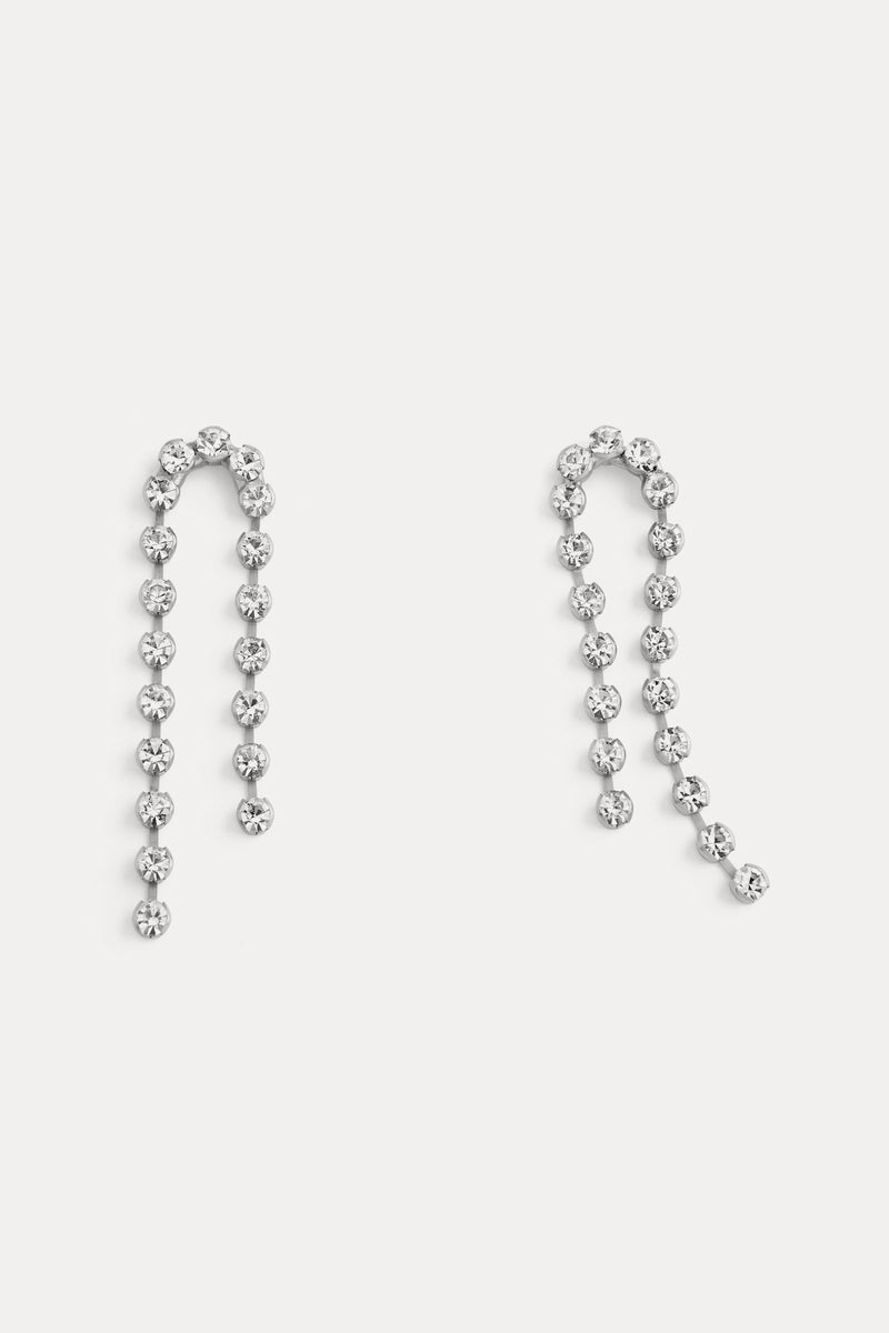 Forte Forte Crystals Double Drop Earrings in Crystal