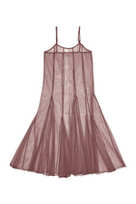 Ali Golden Paneled Mesh Dress in Taupe