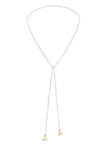 Marie Laure Chamorel Woven Ribbon Necklace in Silver
