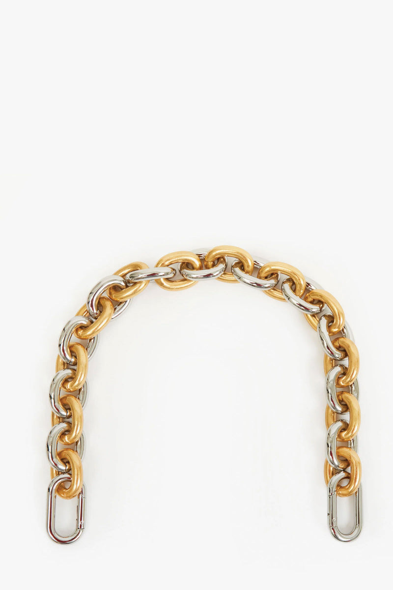Clare V Shortie Strap in Mixed Metal Gold and Silver