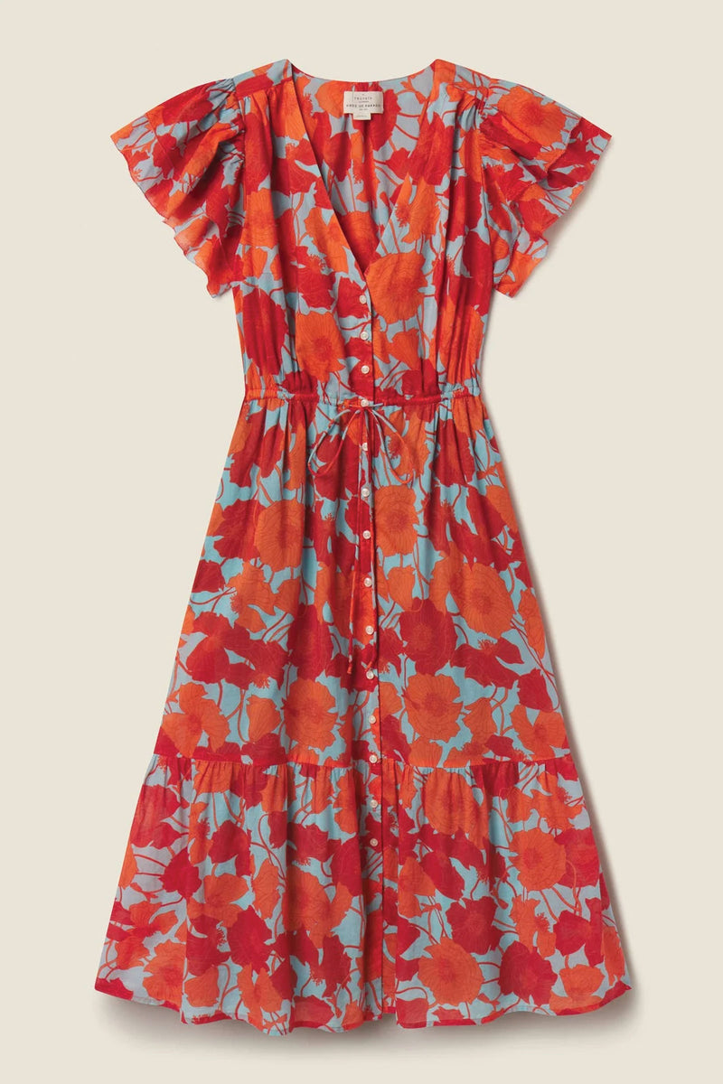 Trovata Kristine Dress in Shoreline Poppy