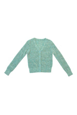 Ali Golden Shrunken Mohair Cardigan in Muted Mint