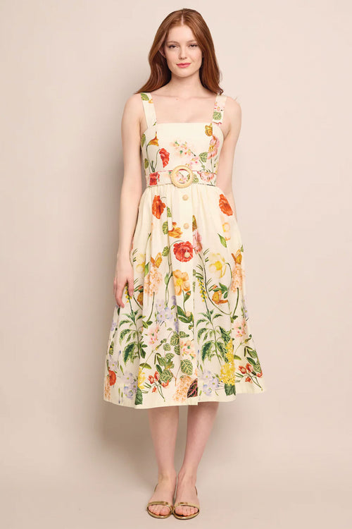 Cara Cara Candace Dress in Nectar Egret