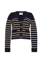 Cara Cara Finnegan Jacket Brown Ivory Stripe