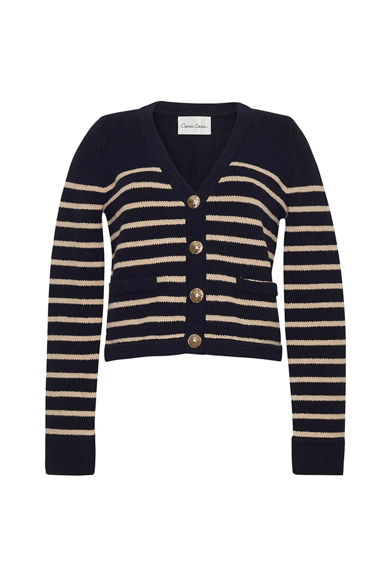 Cara Cara Finnegan Jacket Brown Ivory Stripe