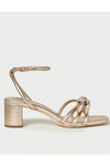Loeffler Randall Mikel Mid Heel Bow Sandal in Champagne