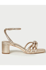 Loeffler Randall Mikel Mid Heel Bow Sandal in Champagne