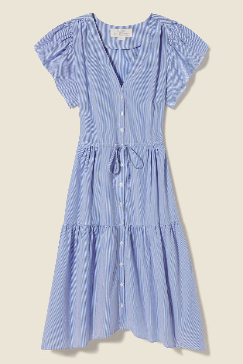 Trovata Kristi Dress in Blue White Stripe Dress