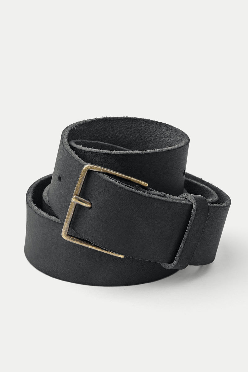 Forte Forte Buckle Leather Belt in Black