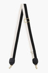 Clare Viver Adjustable Strap in Black and White Cotton Webbing