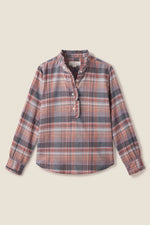 Trovata Breezy Blouse in Eclipse Plaid