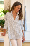 Frank and Eileen Eileen Relaxed Button Up Shirt in Melange Gray