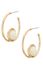 Soko Mpira 24K Gold Bone Hoop Earrings