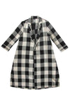 Ali Golden Notch Jacket in Black Cream Check