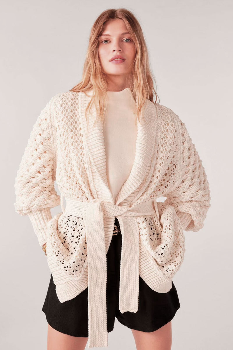 Ba&sh Kyr Cardigan Ecru