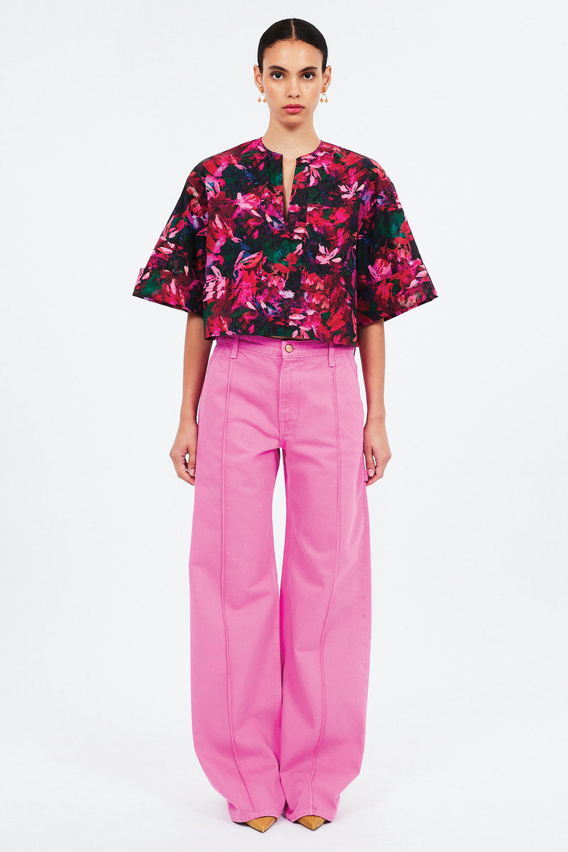 Ulla Johnson Suri Blouse in Hibiscus