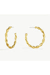Soko Twist Hoop 24K Gold Plated Earrings