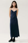 Silk Laundry Deco Rouleau Dress in Midnight