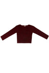 Ali Golden Merino Wool Ribbed Sweater in Chocolate