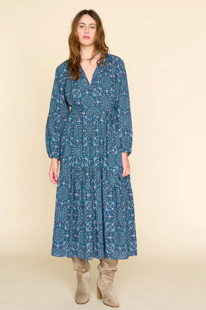 Xirena Ambrose Dress in Indigo Flora