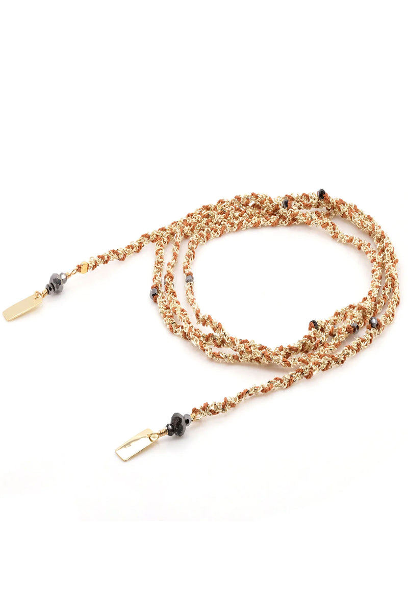 Marie Laure Chamorel Necklace in Gold and Caramel