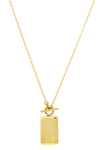Soko Rectangle 24K Gold Medallion Necklace