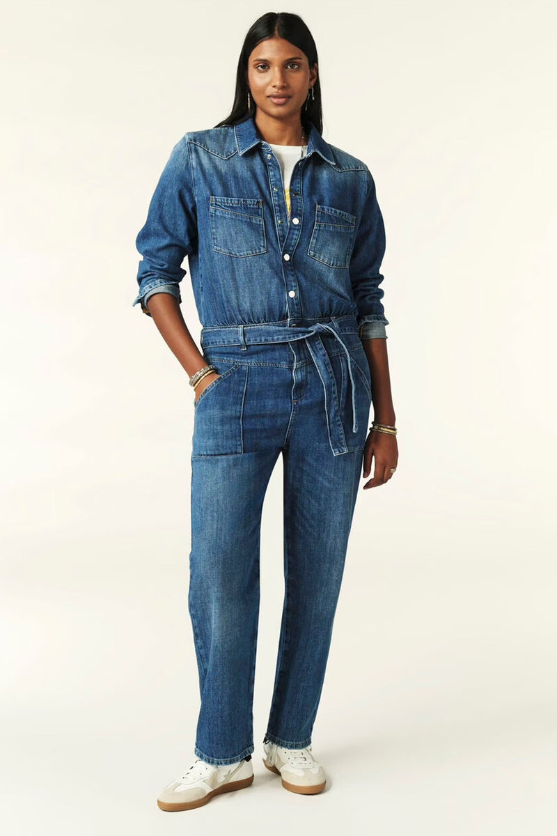 Ba&sh Jumpsuit Jerry in Handbrush Denim