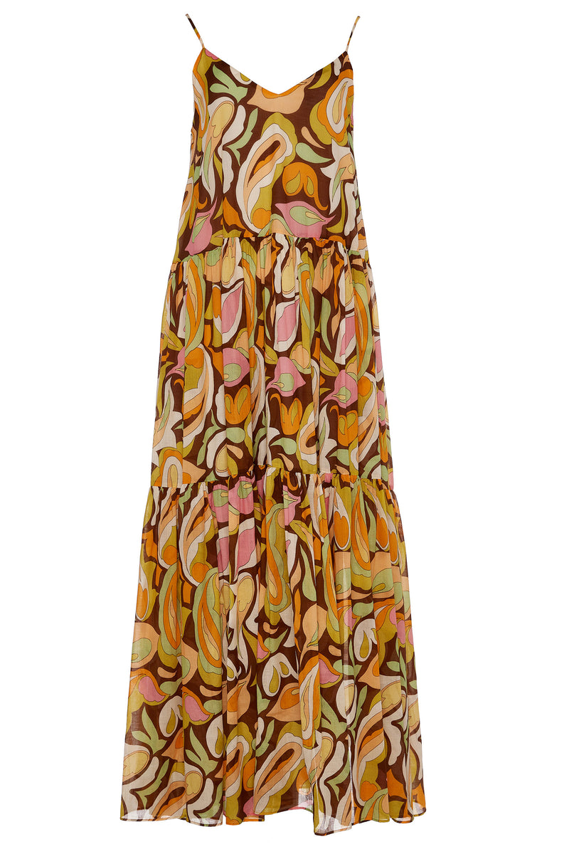 Devotion Twins Limnonari Peanut/Mustard Dress