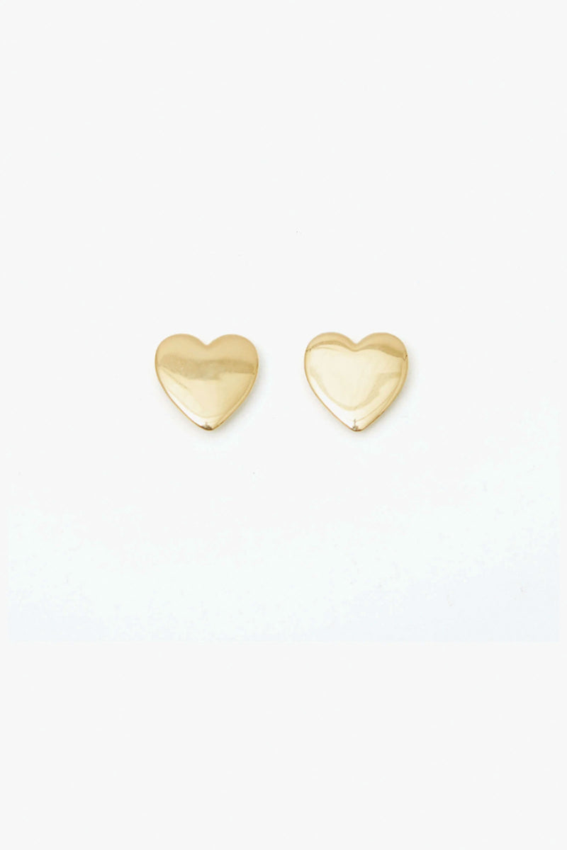 Clare Vivier Heart Studs in 14K Gold Vermeil
