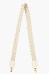 Clare V  Crossbody Strap in Cream White Braided Rope