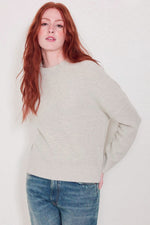 Not Monday Winston Crewneck Wool/Cashmere Sweater in Cloud