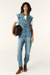 BA&SH Figo Jumpsuit in Lightused Blue
