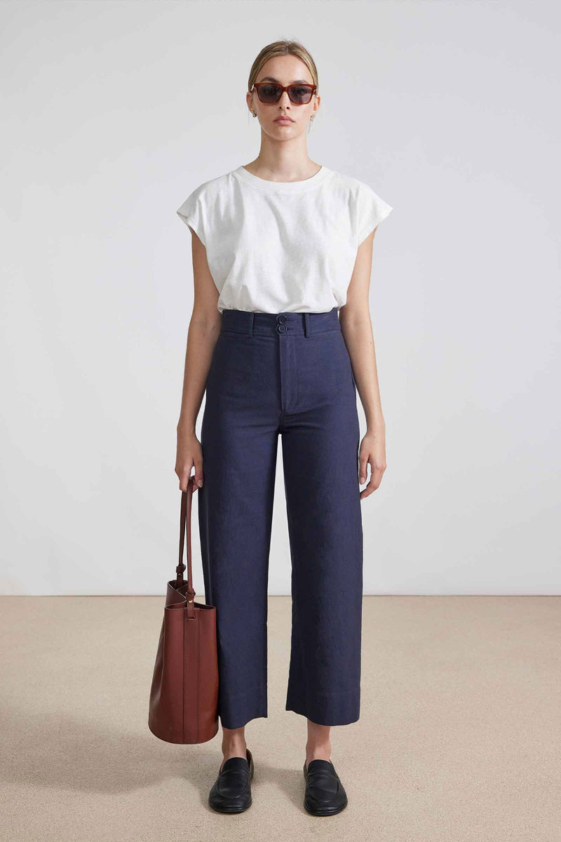 Apiece Apart Classic Merida Pant in Navy