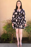 Ulla Johnson Emery Silk Dress in Noir Blur